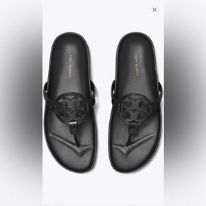 Tory Burch Black Miller Cloud Slide Sandals